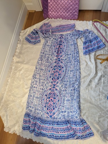 Lilly Pulitzer Abigale Time To Shine Engineered Off Shoulder Easy Dress 8,10 - Picture 5 of 13