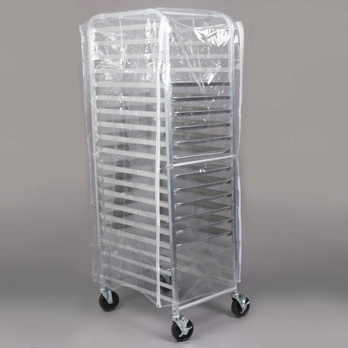 12 Full Size Dough Baking Bun Sheet + 20 Pan Commercial Bakery Rack + Cover Set - Picture 9 of 12