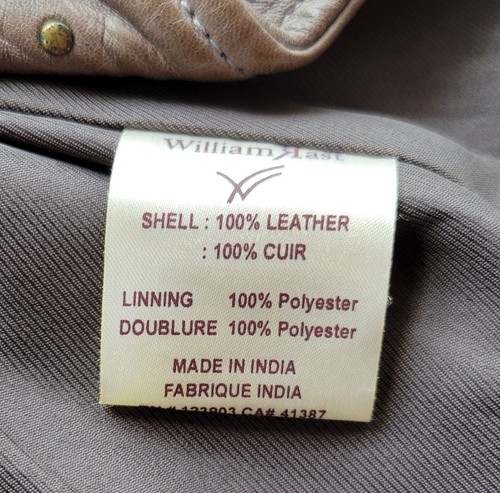 NEW William Rast Studded Biker Style Brown Leather Jacket NWT M - Picture 9 of 12