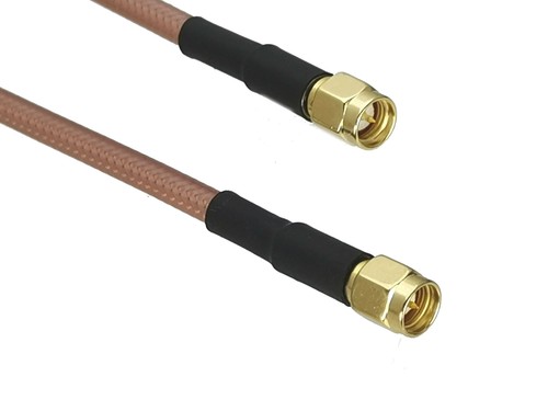 RG142 SMA Male Plug To SMA Male Plug Connector Straight RF Jumper Pigtail Cable - Picture 2 of 8
