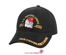 US Marine Corps Once a Marine Always a Marine Ball Cap USMC Vet Hat BULLDOG R