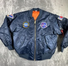 Rothco MA-1 Flight Flyers Jacket Mens S Blue Intermediate MIL-J-6141 USAF Patch