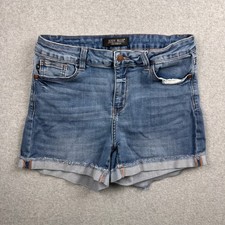 Judy Blue Jean Shorts Womens Large Cuffed Distressed Stretch High Rise Denim
