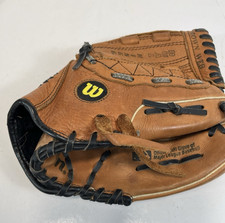Wilson Left Hand A1821 Pro 6 Baseball Glove 11  Dual Hinge Flexback Brown Mitt