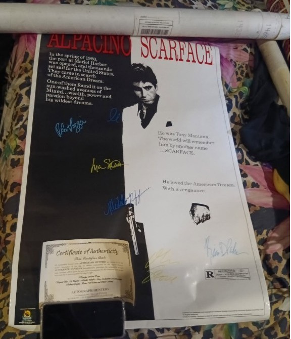 Scarface Poster Multi Autographed