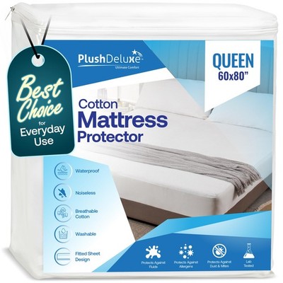 Queen Mattress Protector 100% Waterproof 60''x80''x15'' Breathable Soft Terry