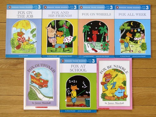 Lot 7 FOX Books James Marshall on Wheels Out Foxed Friends Wheels Job PB VGC - Imagen 1 de 2