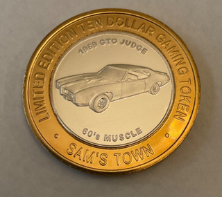 Sam’s Town Casino Las Vegas Limited 6/10 oz Silver $10 Token 1969 GTO Judge