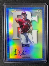 2020 Leaf Perfect Game Luke Leto Blue Metal Autograph #17/30!!!