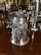 Huge Early 19th Century Silver Plated Jug  12&rdquo; Tall 7&rdquo; Wide.