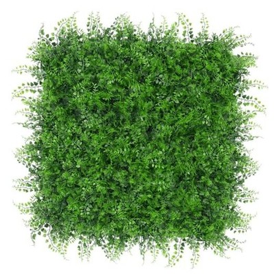 Grass Wall Panels, 20''x20'' 12pcs Artificial Boxwood Hedge 20x20 in 12pcs Fern