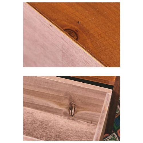 Wooden Desktop Display Cabinet Rustic Display Case for Mugs Cosmetics Desk - Picture 3 of 7