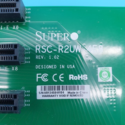 Scheda riser Supermicro RSC-R2UW-4E8 2U LHS WIO PCIe x8 - Foto 3 di 3
