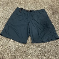 Columbia Men's 2XL Mesh Lined Elastic Waist Outdoor Blue Nylon Cargo Shorts