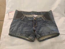 Women's MATERNITY Isabel Brand Midi Short Short Cute Denim Shorts Size 2 NWT