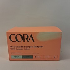Cora Compact Applicator Tampons, 100 Organic Cotton, 32 ct.