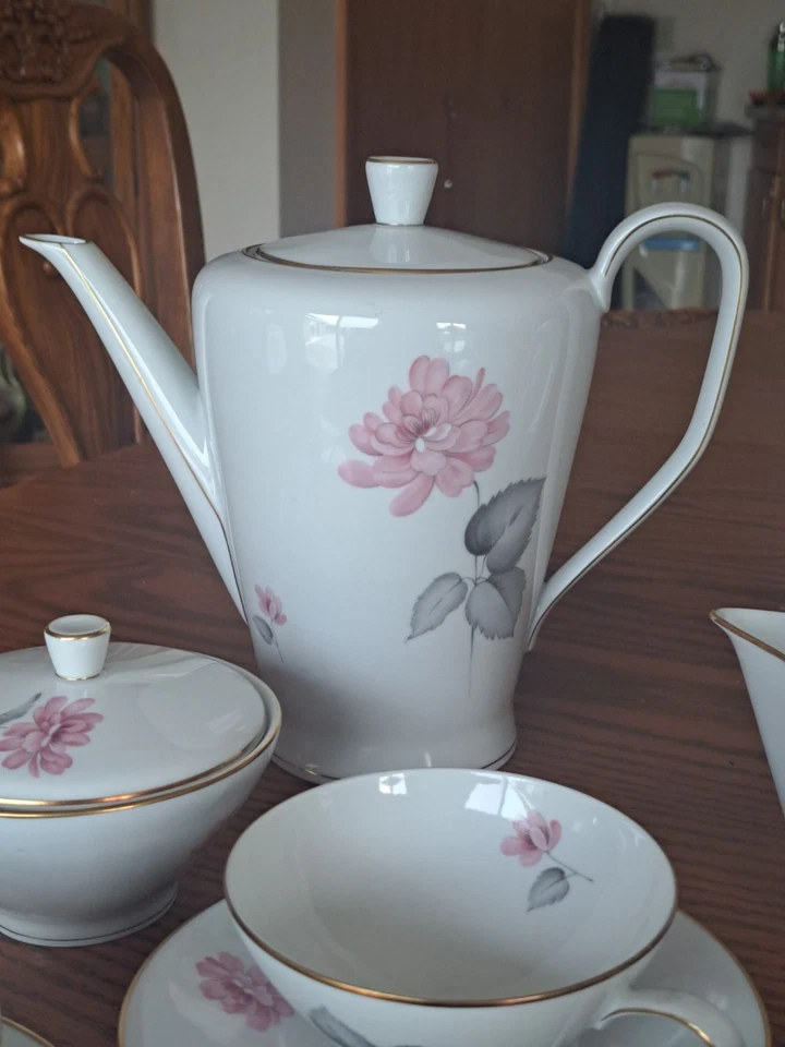 Rosenthal Vintage Alemanha China Fina Chá/Café 19 Peças Bettina, Padrão Rosa - Imagem 2 de 4