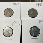 1943 steel penny Lot Of 4 VF WW2 Pennies Lot 2