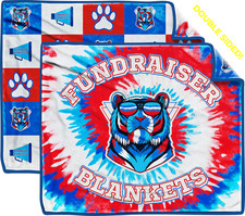 Custom Double Sided Logo Blanket Throw Full Print