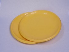 Little Tikes Party Ware Playhouse Dishes x2 Yellow 6.5" Vintage 1984