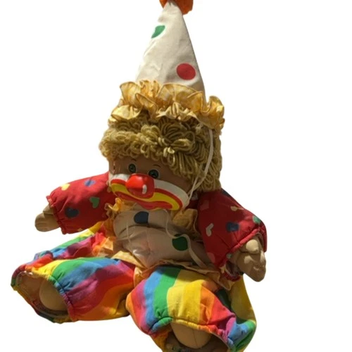 Vintage Cabbage Patch Clown Doll With Mask And Hat Rainbow Outfit 4226
