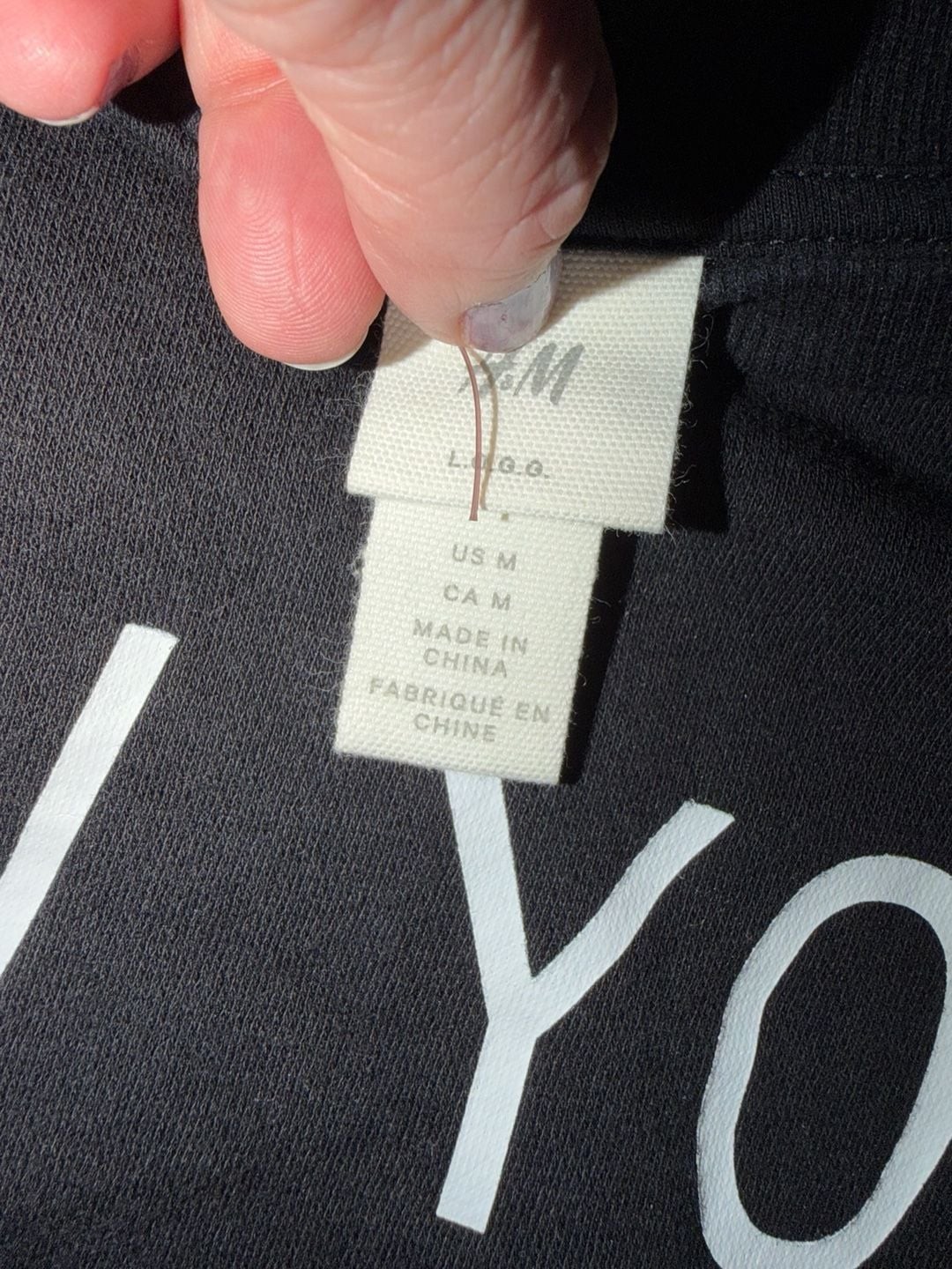 H&M Cities Sweatshirt Size M Black New York Paris, photo 2