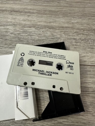 Vintage Michael Jackson Thriller Cassette 1982 Pop Album Epic Records QET38112 - Picture 5 of 6