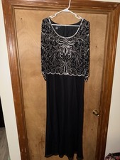 J Kara Beaded Chiffon Gown Mother of the Bride, Size 10