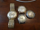 Vintage Timex,Towncraft,Boulevard and Unknown, Manual Wind Lot of 4 Parts Repair