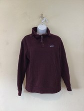 Patagonia Purple / Burgundy Wool Blend Zip Ne...