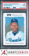 2003 PLAYOFF PORTRAITS #91 GEORGE BRETT HOF POP 3 PSA 9
