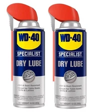 2 ~ WD-40 Specialist Dry Lubricant Dirt and Dust Resistant Dries Quickly 10 oz