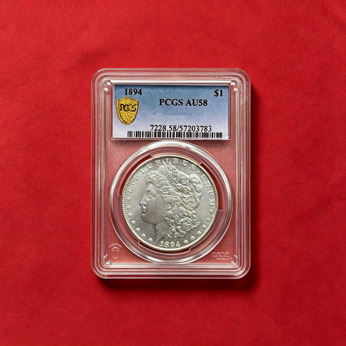 1894-P PCGS AU58 Morgan 90% Silver Key Date Coin