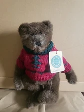 Boyds Bear Plush Brown-  Major 11" With Tree Sweater And Tag