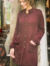 Knitting Pattern 1731 Ladies Alpaca Dk Coat Long Jacket