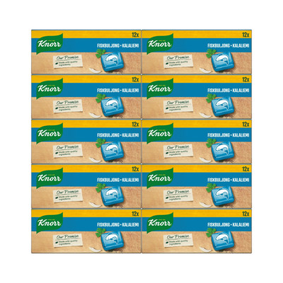 10x Knorr Fish Stock Cubes 12 Pack (36 Cubes) Fiskbuljong MSG Free