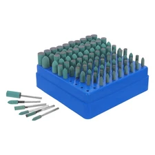 100pcs Rubber Polishing Drill Bits - Rotary Buffing Bits - 3mm (1/8-Inch)Shank