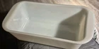 VINTAGE Pyrex 213 Opal White Milk Glass Loaf Pan 10x4.5x3” Baking Dish