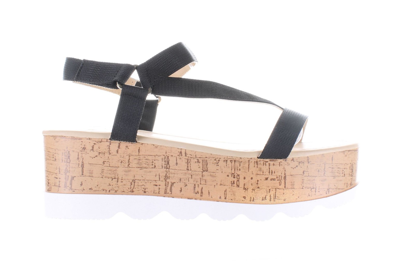 Yoki Womens Charlene-17 Black Ankle Strap Heels Size 9 (7699710)