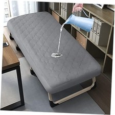 Cot Mattress Pad Protector Waterproof, Quilted Cot Size Cot 30" X 75" 1 Gray