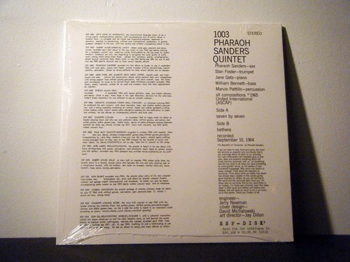 PHAROAH SANDERS Quintet LP First Album 1964 ESP RE 180 gram vinyl SEALED! - Picture 2 of 2