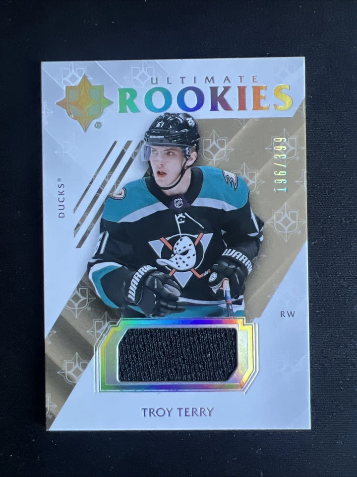 2018-19 Upper Deck Ultimate Collection Rookies Jerseys /399 Troy Terry Rookie RC - Image 2 of 4