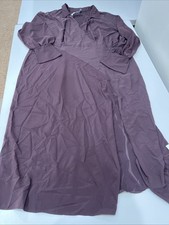 ASOS DESIGN Curve wrap shirt midi dress with seaming details in chocolate 24