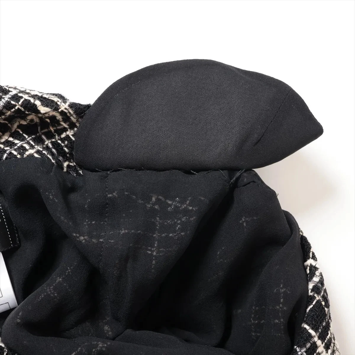 Cappotto lungo Chanel Coco Button 05P cotone e nylon 38 donna nero × bianco P26076