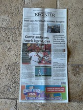 OC REGISTER NEWSPAPER ANAHEIM ANGELS LEGEND GARRET ANDERSON DIES