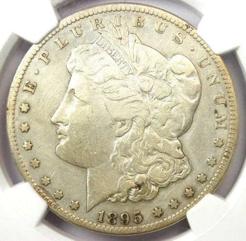 1895-S Morgan Silver Dollar $1 - Certified NGC VF Details - Rare Date Coin!