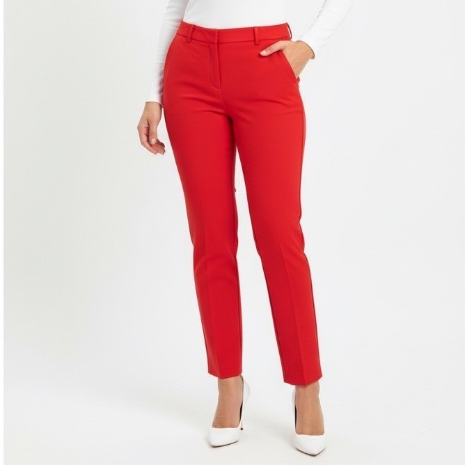 Ann Taylor Factory Red Straight Leg Ankle Pants Womens Size 12