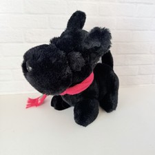 VTG Dakin Scottish Terrier SCOTTY DOG Stuffed Animal Plush Black Red Scarf 1984