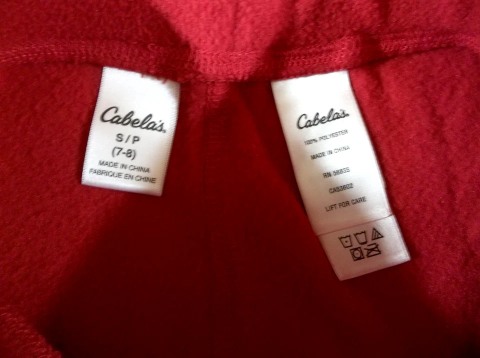 Cabela's MTP Peso Polar Juvenil Rojo Vellón Capa Base Pantalones Niñas? Pequeño 7/8 Foto 3 de 4