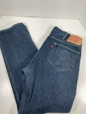 Levis 501 Jeans Men Sz 38X34 Blue Denim Button Fly Straight Leg Classic Red Tab